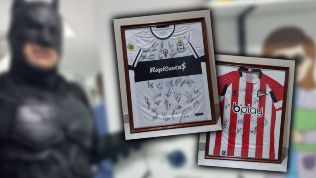 El nuevo Batman solidario sorteará camisetas autografiadas de Gimnasia y Estudiantes