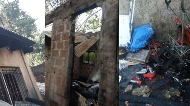 el fuego arraso con una casa en romero y juntan donaciones para ayudar a la familia