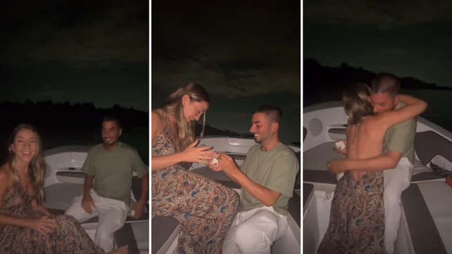 la emotiva propuesta de casamiento del influencer platense chuky acerbi a su novia en el rio