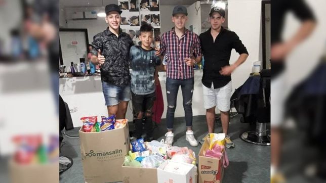 cruzada solidaria en altos de san lorenzo: cortaron el pelo a cambio de un alimento
