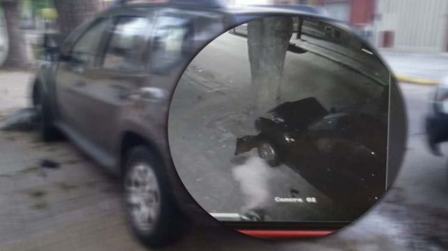 video: asi fue el choque contra un arbol y la huida de dos ladrones en la plata