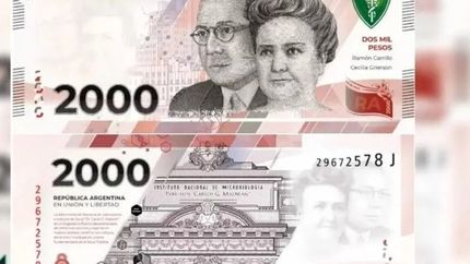 Grierson, Carrillo y el Malbrán: ¿quiénes son los homenajeados en el billete de $2.000?