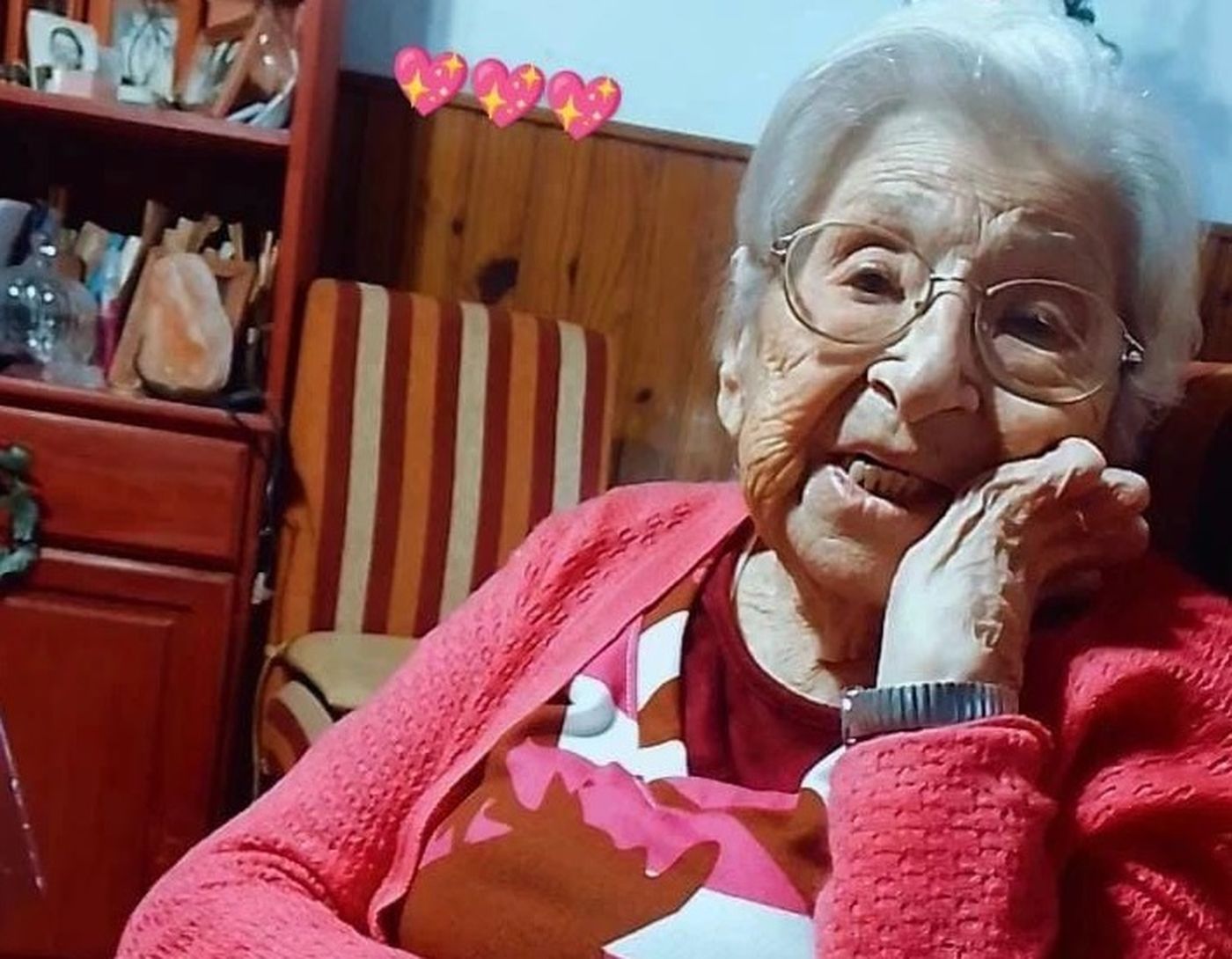 Una de las últimas fotos de María Elocadia Ojeda de Romero, la Madre de Plaza de Mayo de La Plata fallecida a los 97 años