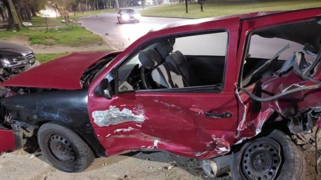 impactante choque multiple en la curva de la muerte de la plata
