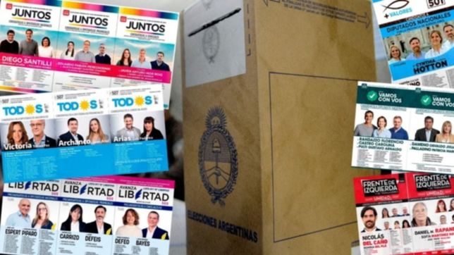 las seis boletas que estaran en el cuarto oscuro de las escuelas de la plata