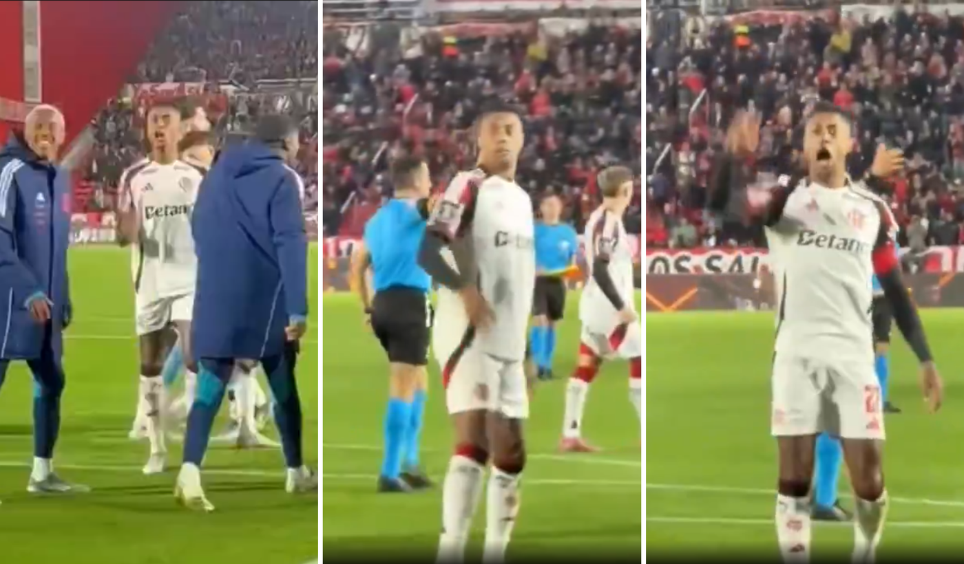 Bruno Henrique Flamengo gestos Estudiantes