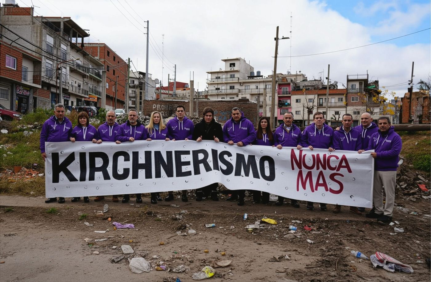 Sebastián Pareja, Patricia Bullrich, Oscar Liberman, Diego Valenzuela, Karina Milei, Gonzalo Cabezas, Javier Milei, Maximiliano Bondarenko, Natalia Blanco, Alejandro Speroni, Guillermo Montenegro, Francisco Adorni, José Luis Espert y Cristian Ritondo