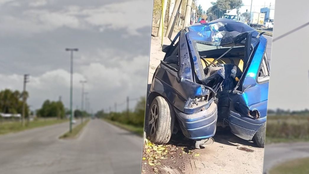 Un joven de La Plata perdió el control de su auto, chocó contra una columna y está grave