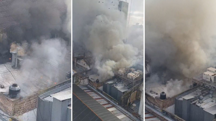 Las impactantes imágenes que muestran la magnitud del incendio en el KFC de La Plata
