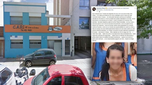 denuncian a una maestra por el brutal ataque a una beba en un jardin maternal de la plata