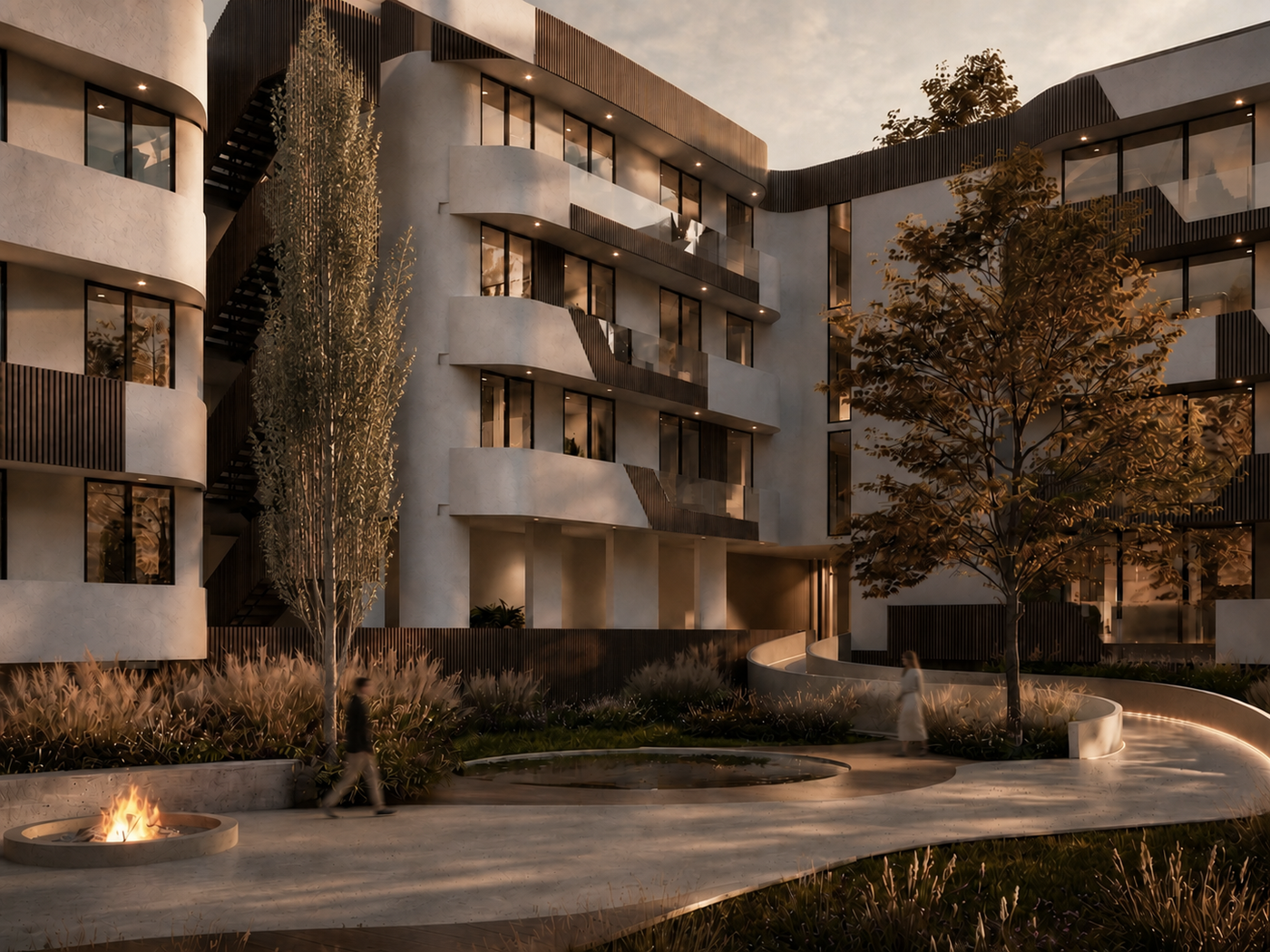 El patio que se proyecta en Syrian Bell, el desarrollo que Yacoub Real Estate & Developers planifica en City Bell