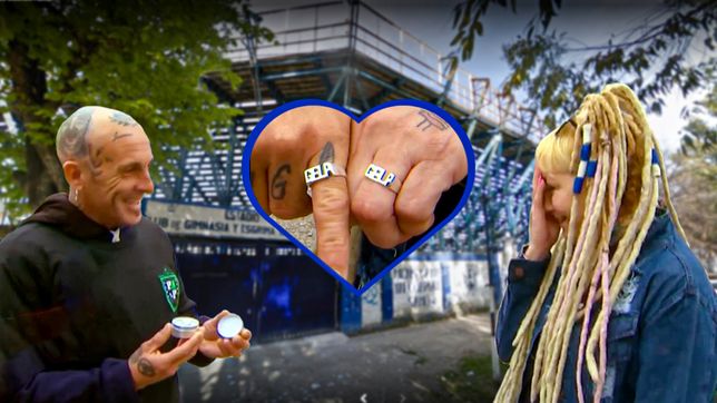 un famoso hincha de gimnasia le pidio matrimonio a su novia afuera del juan carmelo zerillo