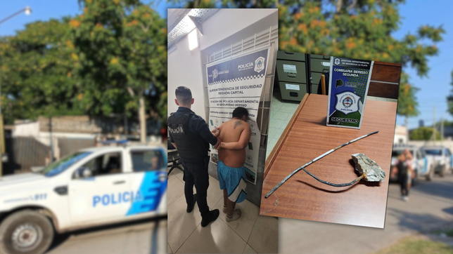 detuvieron a un hombre que intento golpear a varillazos a su expareja y la madre