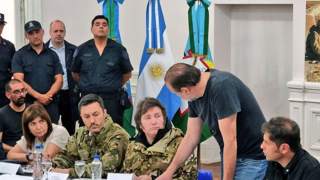 javier milei viajo a bahia blanca por el temporal