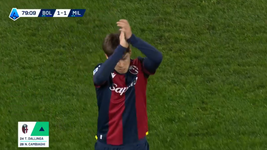 benjamin dominguez salio ovacionado en el bologna tras un partidazo ante el milan