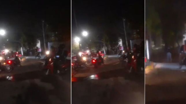 video: robo, piedrazos y disparos en medio de una tensa noche en la plata