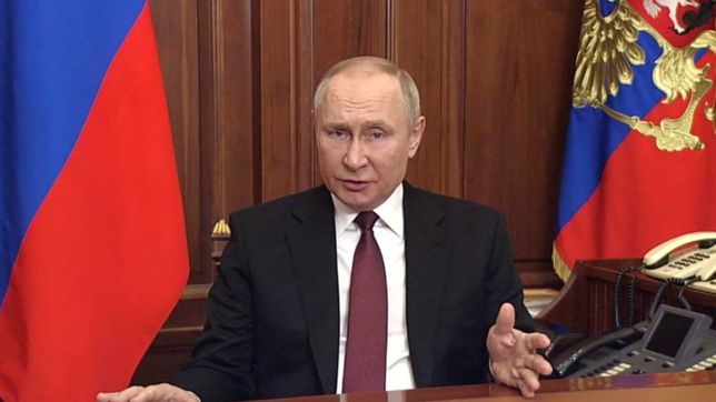 putin califico al gobierno ucraniano como una banda de drogadictos y neonazis