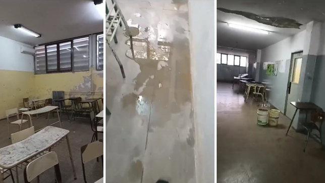 alumnos de una escuela secundaria de la plata denuncian que esta destruida