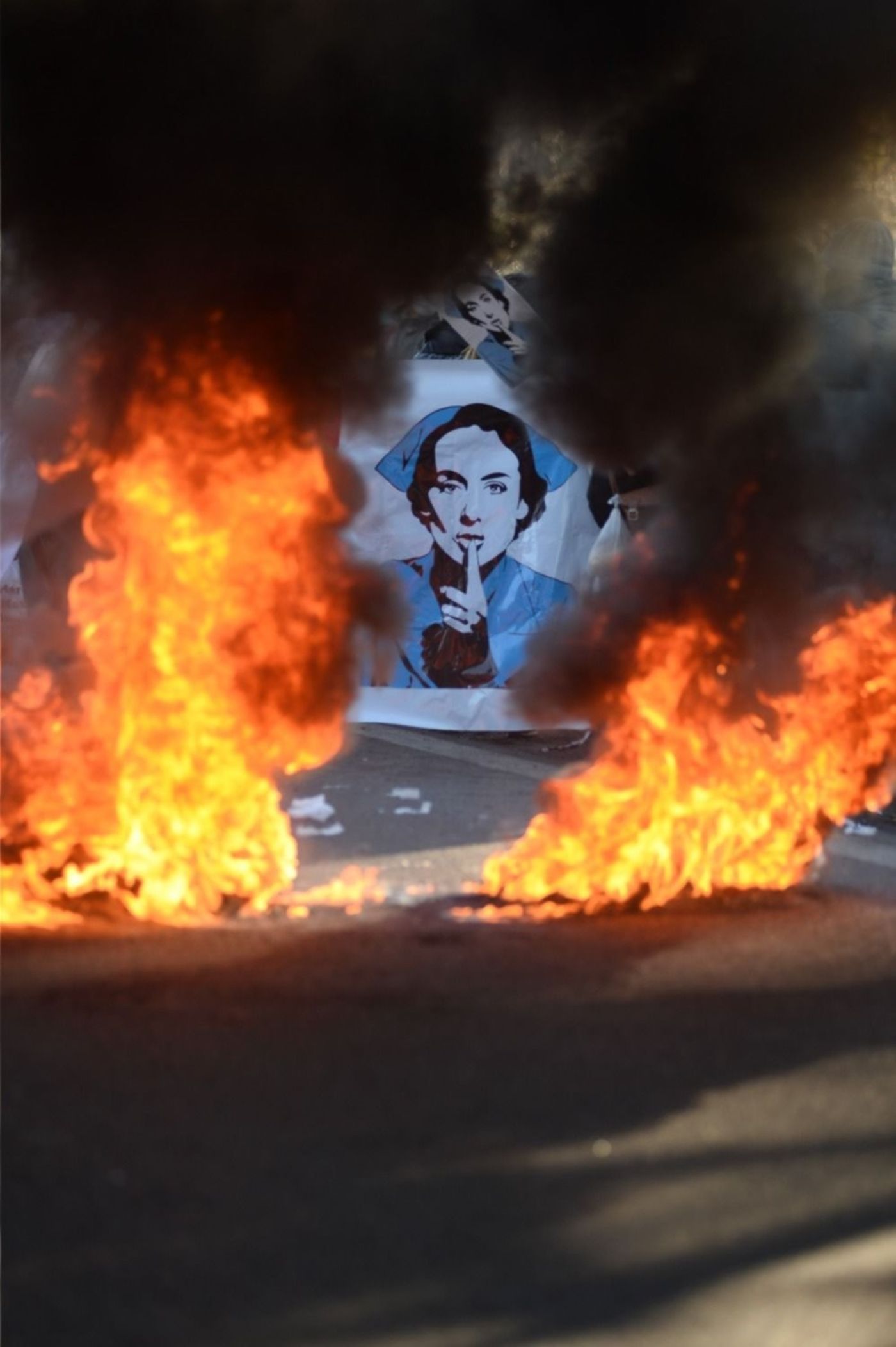 Corte Autopista La Plata-Buenos Aires