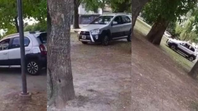 video: una mujer cruzo insolitamente con su camioneta por encima de una rambla en la plata