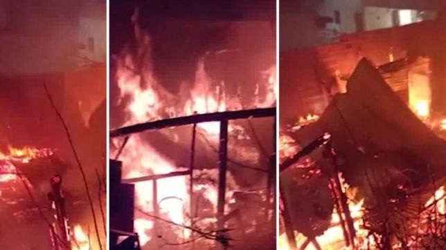 un incendio en la plata destruyo una casa y mato al perro de la familia