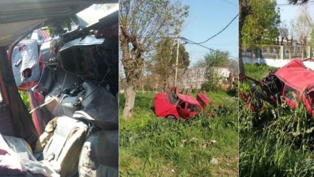 impresionante accidente en la plata: una camioneta choco a un auto y se dio a la fuga