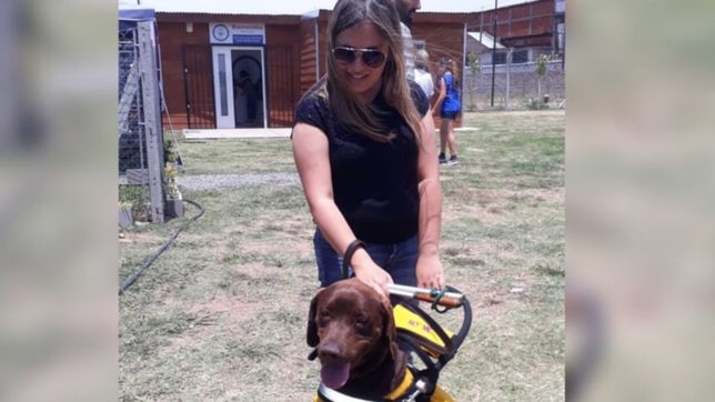 emocion y sueno cumplido para brenda que ya tiene su perro lazarillo