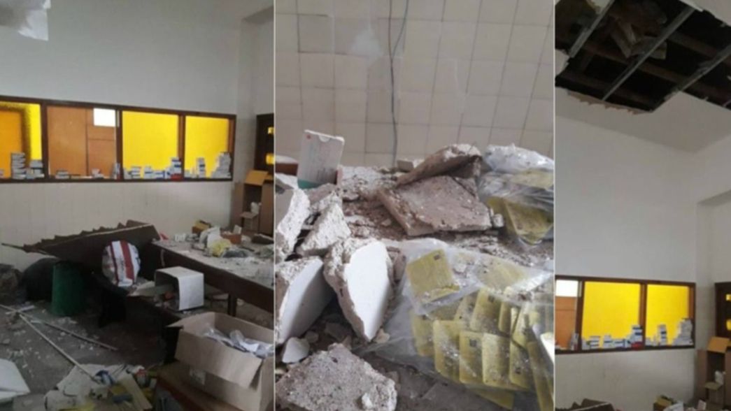 Tras la segunda falla eléctrica, cayó el techo de un pabellón del Hospital San Martín