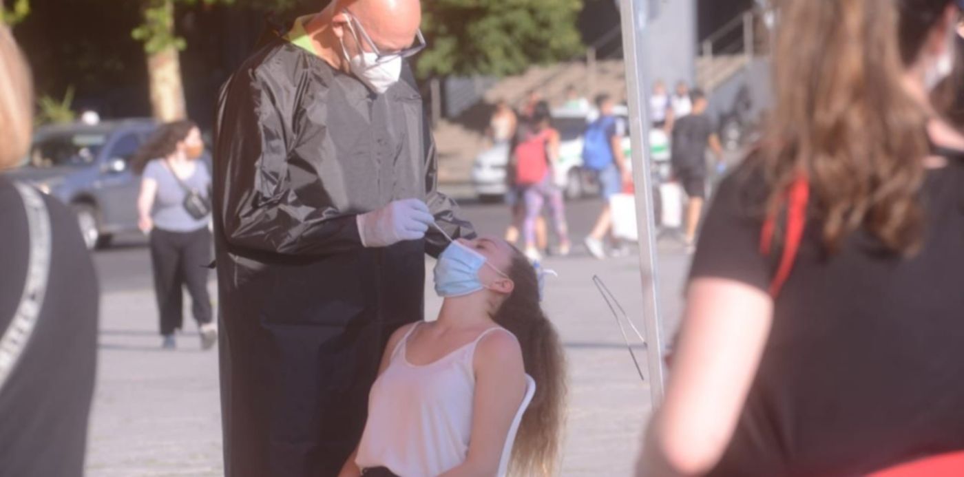 Postas de hisopados en Plaza Moreno