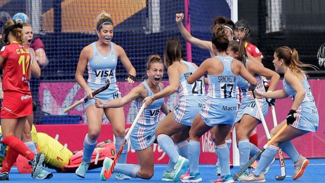 con la platense majo granatto como titular, las leonas golearon a espana en el debut del mundial de londres