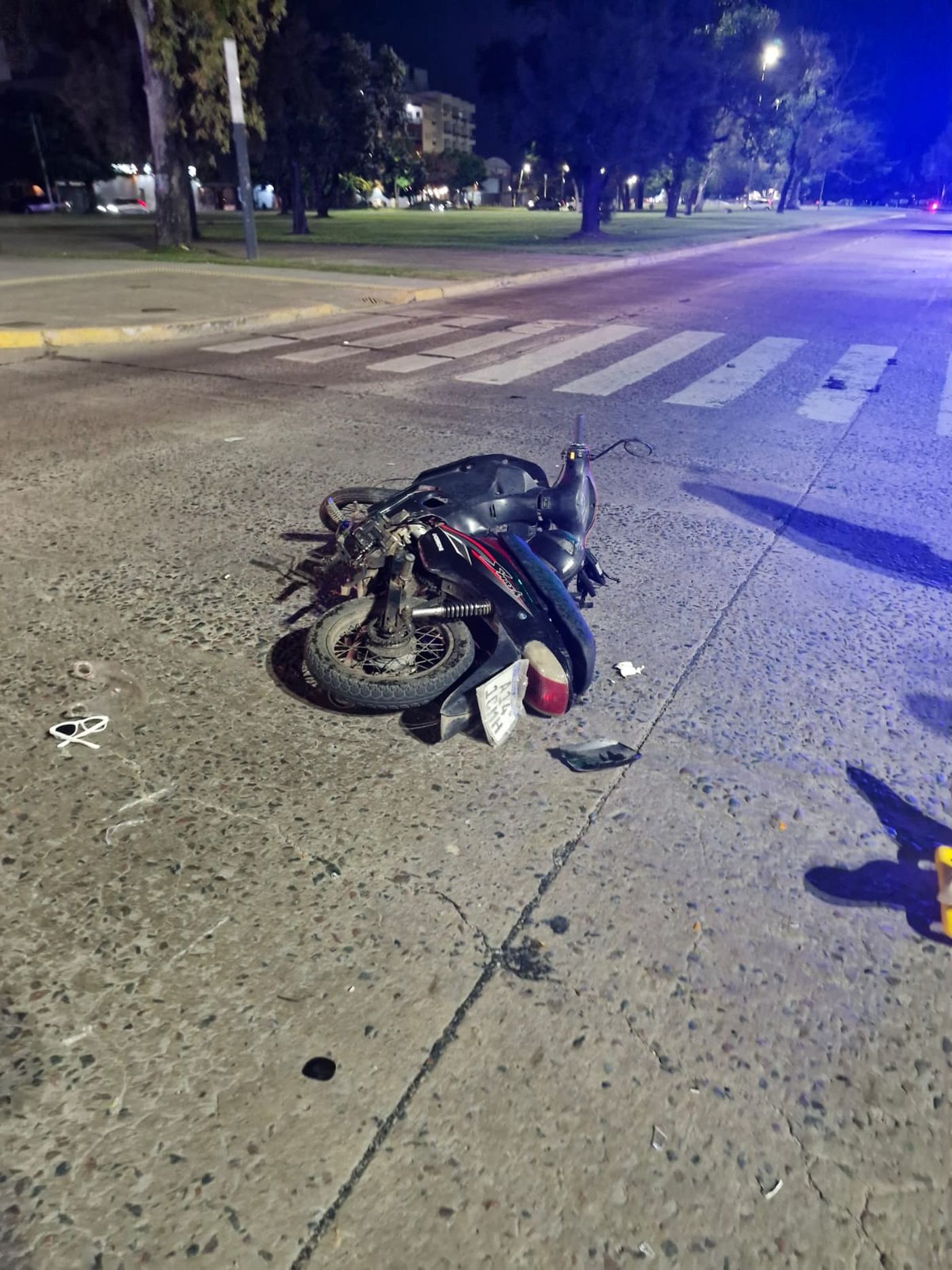 Así quedó uno de los rodados involucrados en el accidente