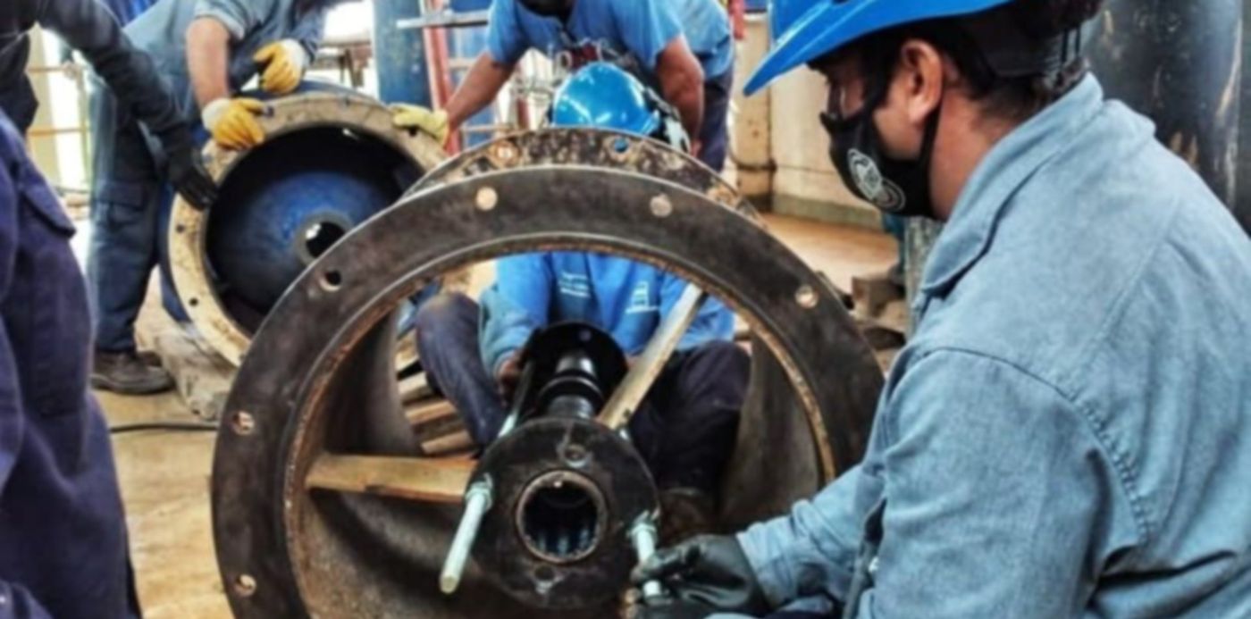 Trabajos de ABSA en la planta potabilizadora Donato Gerardi