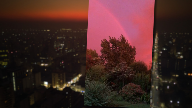 ¿por que el cielo de la plata se puso rojizo durante el amanecer?