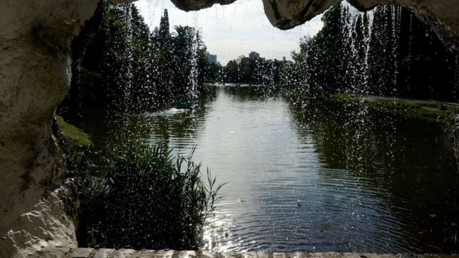 un chico casi se ahoga en el lago del bosque y los policias se metieron para salvarlo