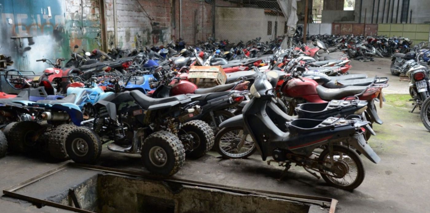 Motos secuestradas en control Urbano 20 y 50