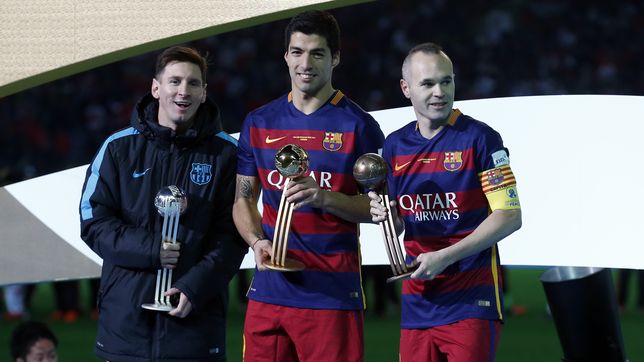 andres iniesta se vuelve a juntar con lionel messi y luis suarez por un motivo muy particular