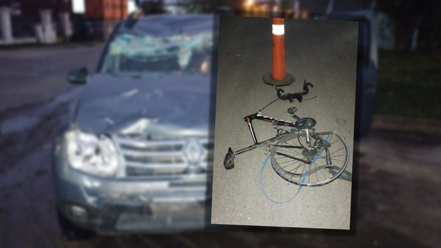 un ciclista fue atropellado por una camioneta y termino en el hospital