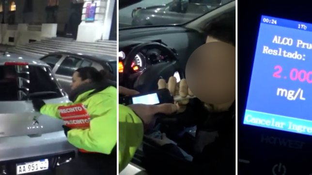 video: la insolita reaccion de un conductor borracho en un control de transito en la plata