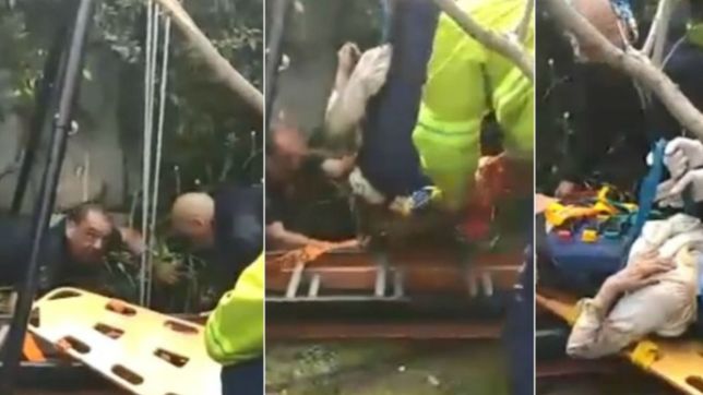 murio la abuela que habia sido rescatada tras caer a un pozo en su casa