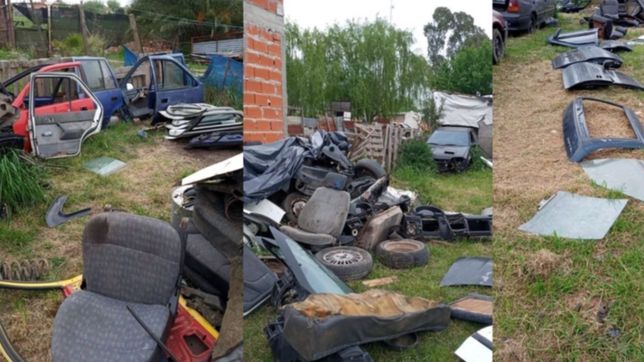 golpeo a su ex, al novio y lo atraparon dias mas tarde en su casa: tenia un desarmadero