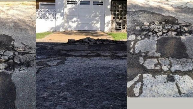 es medica, revento el asfalto y teme que ya no pueda salir mas con el auto