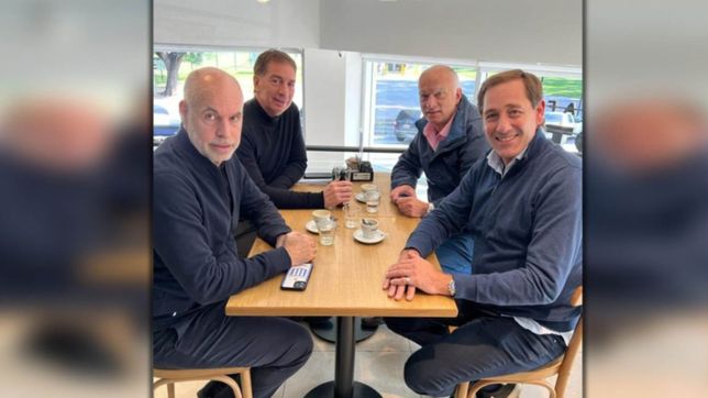 garro se reunio con santilli y larreta previo al foro de intendentes pro en la plata