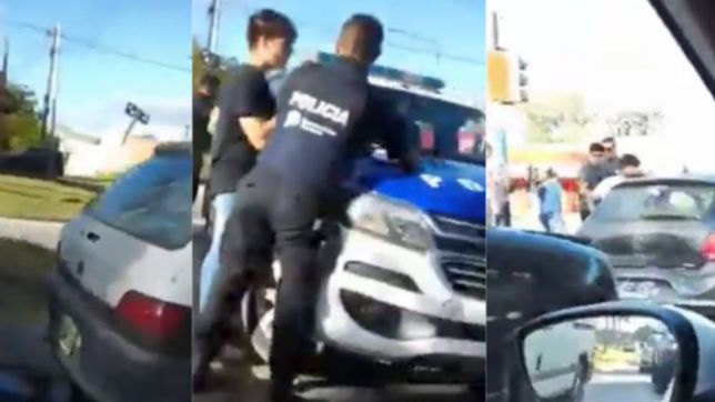 video: un sorprendente choque en cadena entre cuatro autos dejo un herido en los hornos