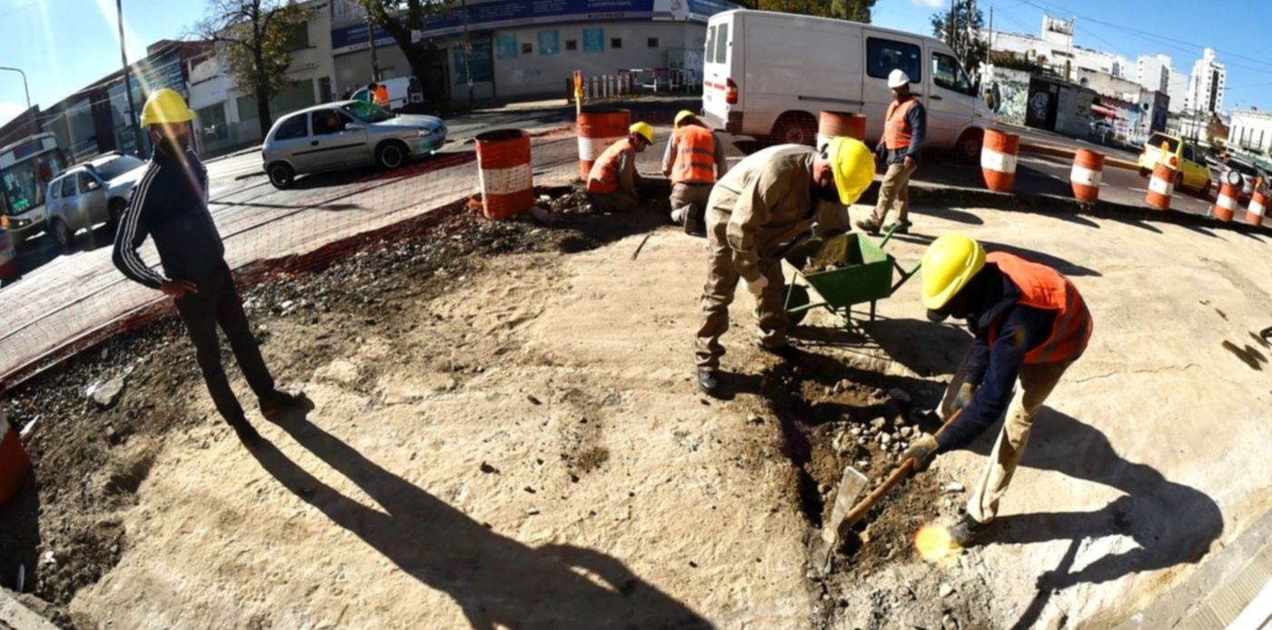 Obras empleados municipales estación de trenes