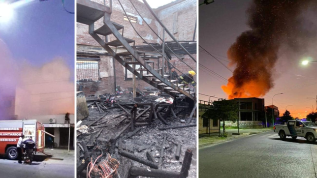 un impactante incendio destruyo completamente una vivienda de berisso