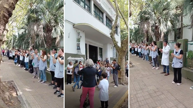 docentes y familias de la escuela anexa reclamaron contra el ajuste del gobierno