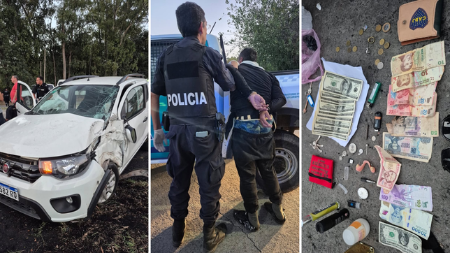 asalto, persecucion y tension en la plata: robo un auto, huyo y termino preso por chocar con un micro