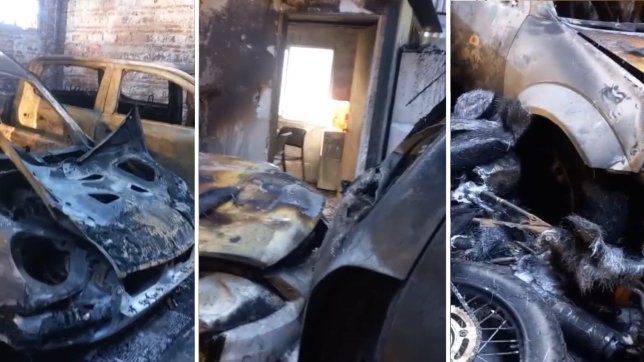 asi quedo la agencia de autos de ensenada tras el incendio intencional que arraso con todo