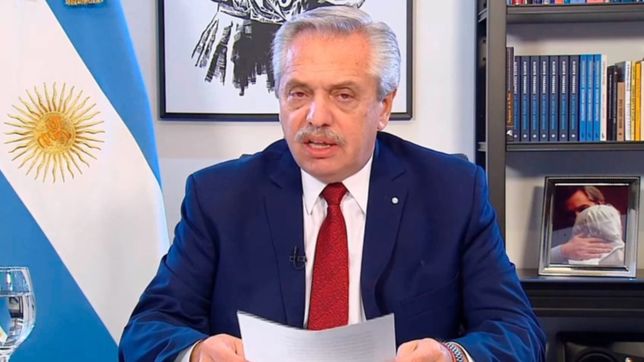 alberto fernandez hablo en cadena nacional y declaro un feriado nacional para este viernes