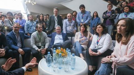 Garro y Vidal recorrieron las oficinas de la multinacional Accenture en La Plata